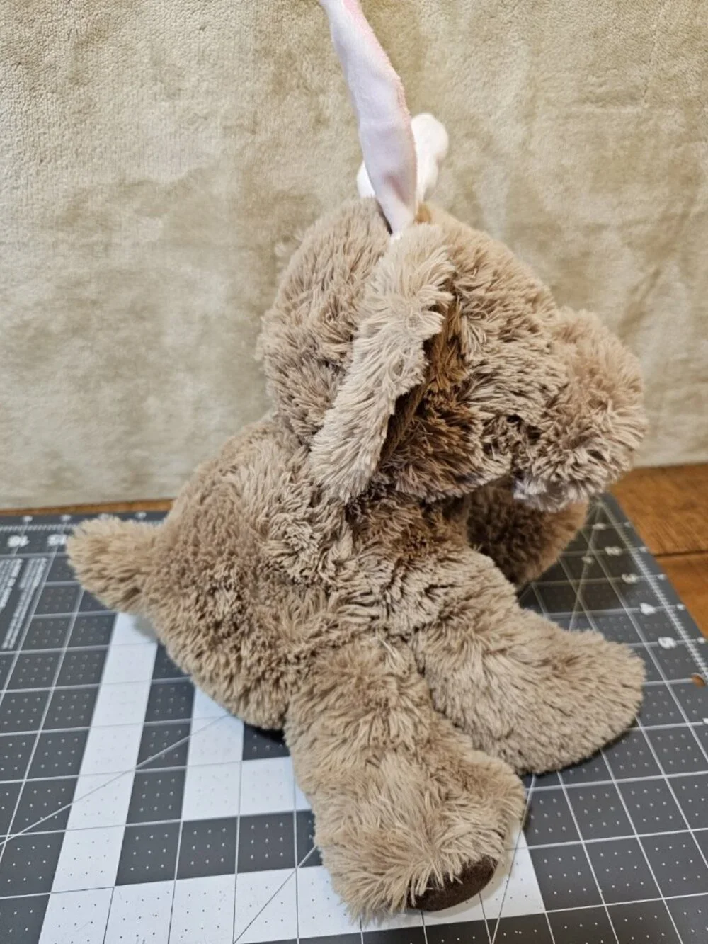 Russell Stover Puppy Dog Plush Easter Bunny Rabbit Ears 12